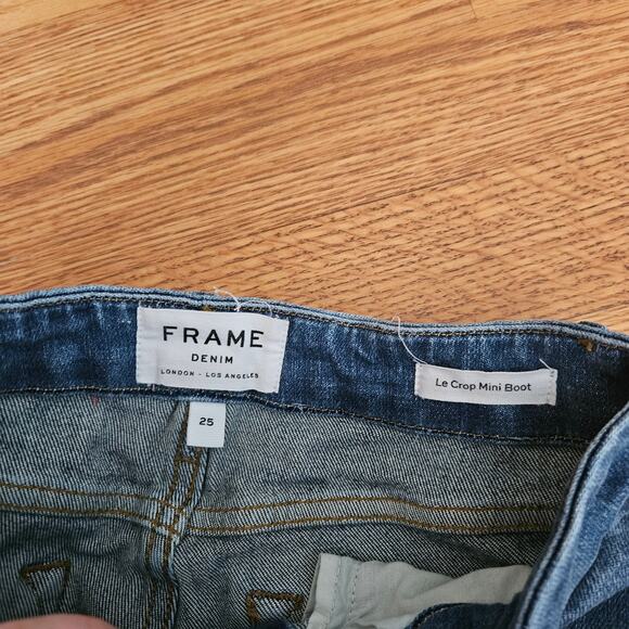 Frame Denim Le Crop Mini Boot Jeans Size 25 - Picture 4 of 7